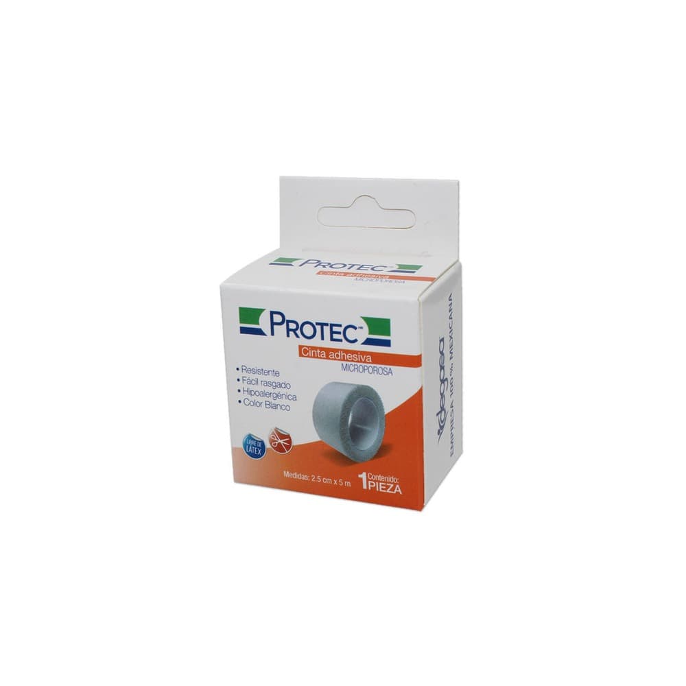 Cinta adhesiva microporosa Protec 2.5 cm x 5 m