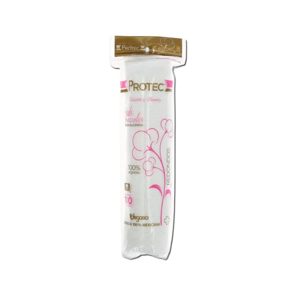 Pads faciales redondos Protec c/100