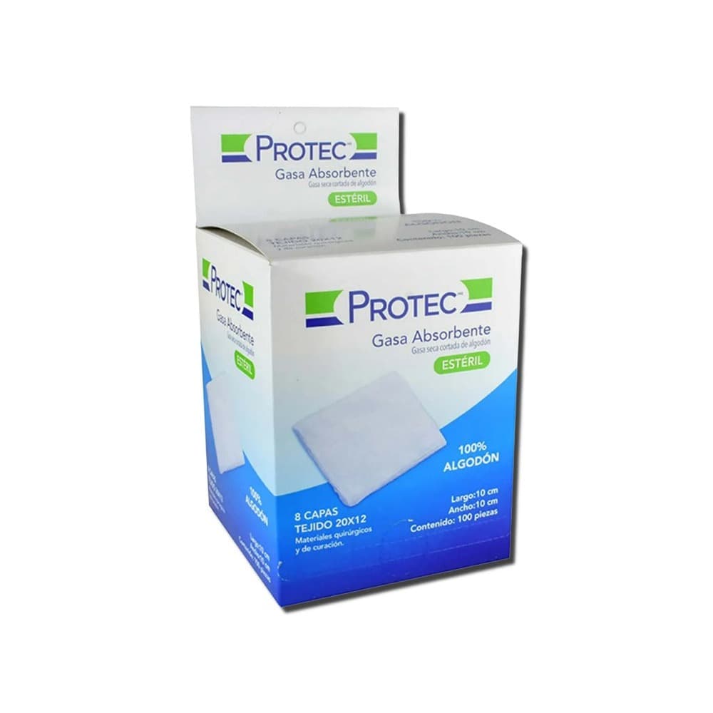 Gasas estériles Protec 10×10 cm caja 100