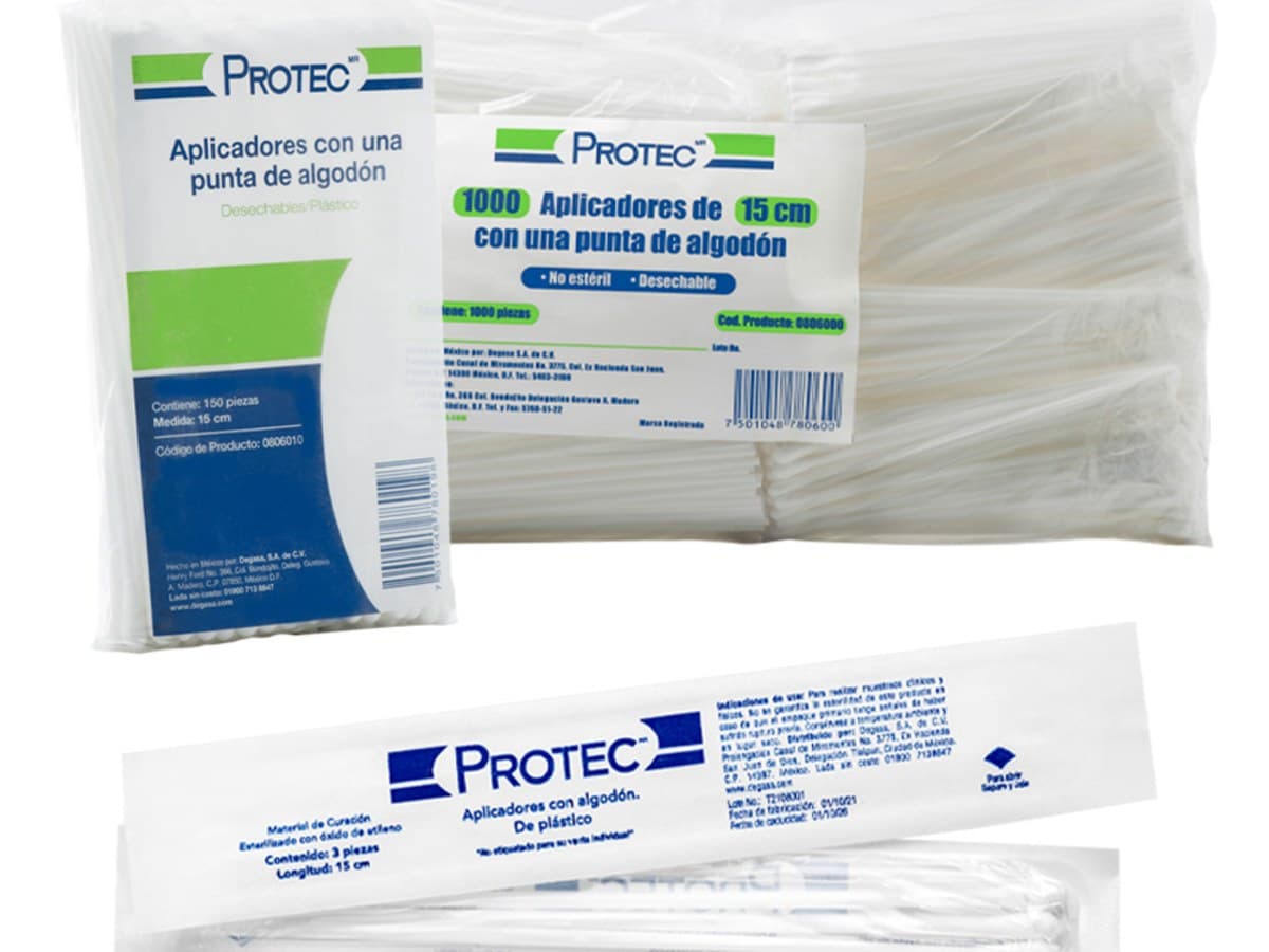 Aplicadores de algodón Protec caja 150