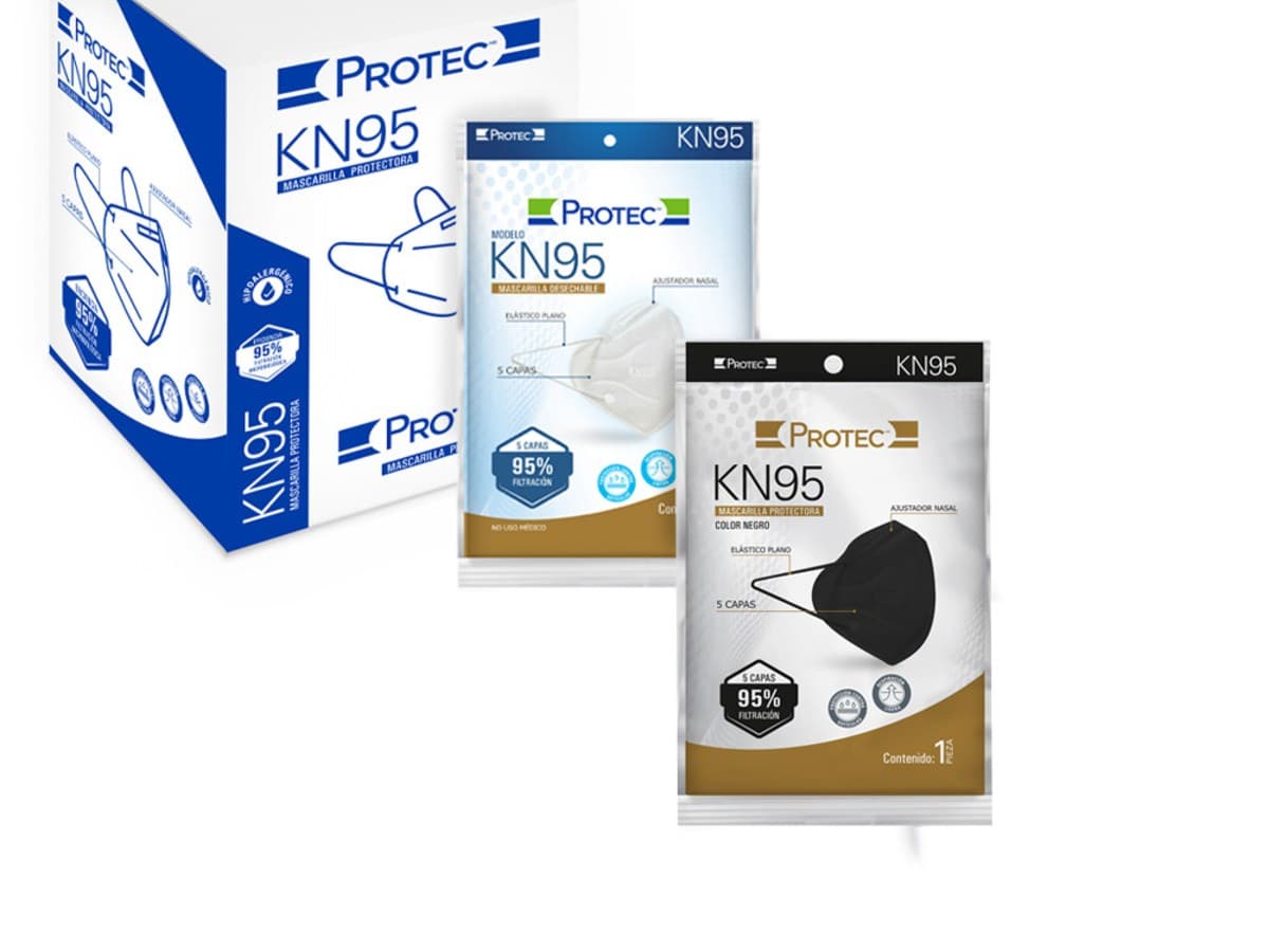 Cubrebocas KN95 Protec blanco