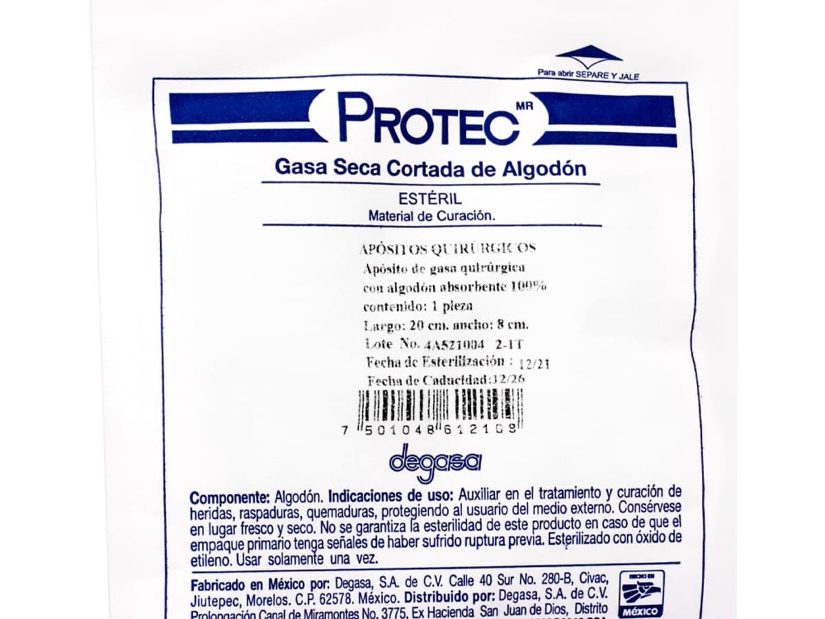Apósito de gasa estéril Protec 20×8 cm