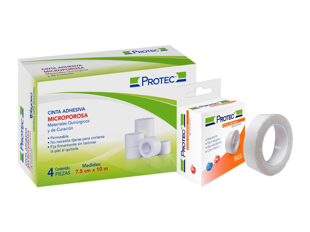 Cinta adhesiva microporosa Protec 1.25 cm x 5 m